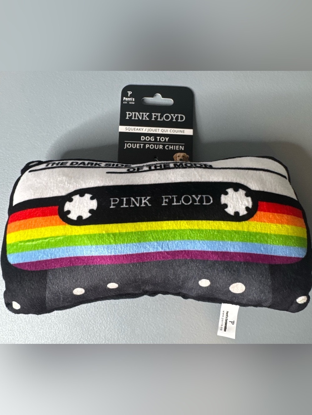 Pink Floyd Plush Cassette dog toy with squeaker chew toy pillow pets